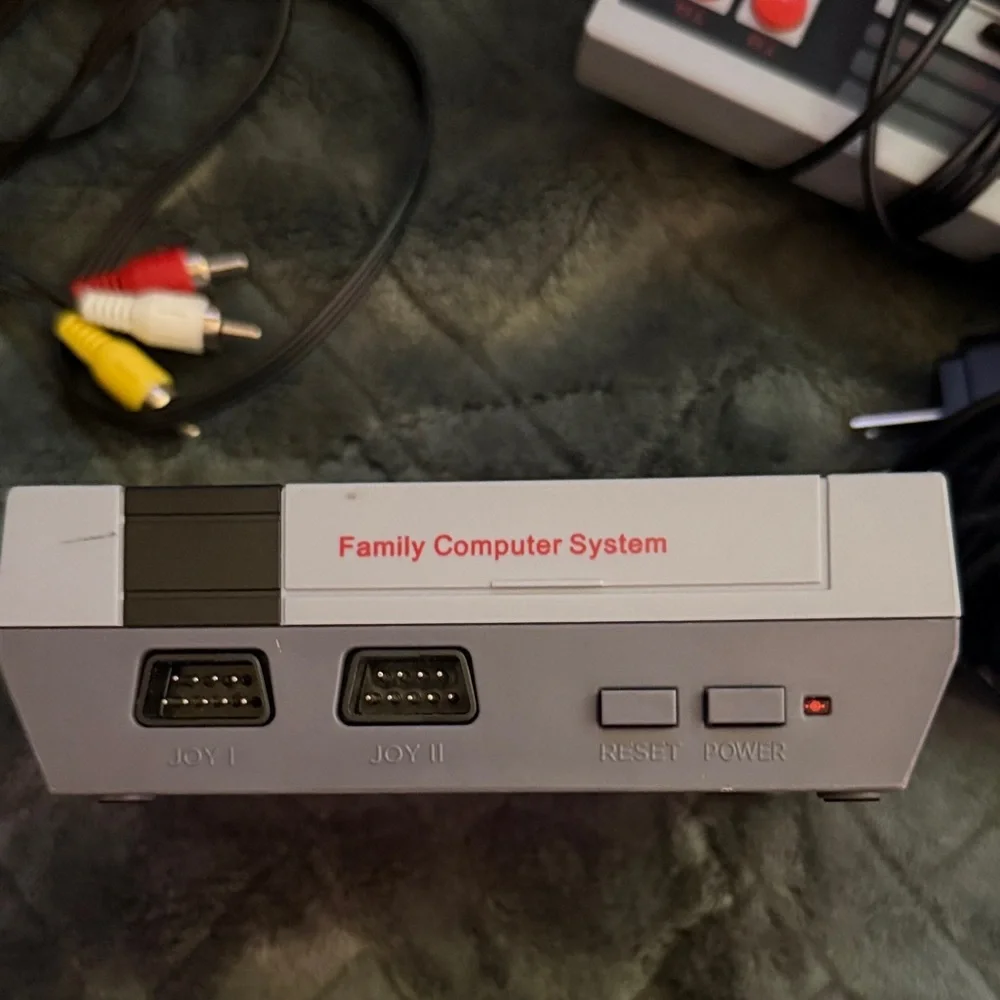 Classic Gray Gaming Console with Controller